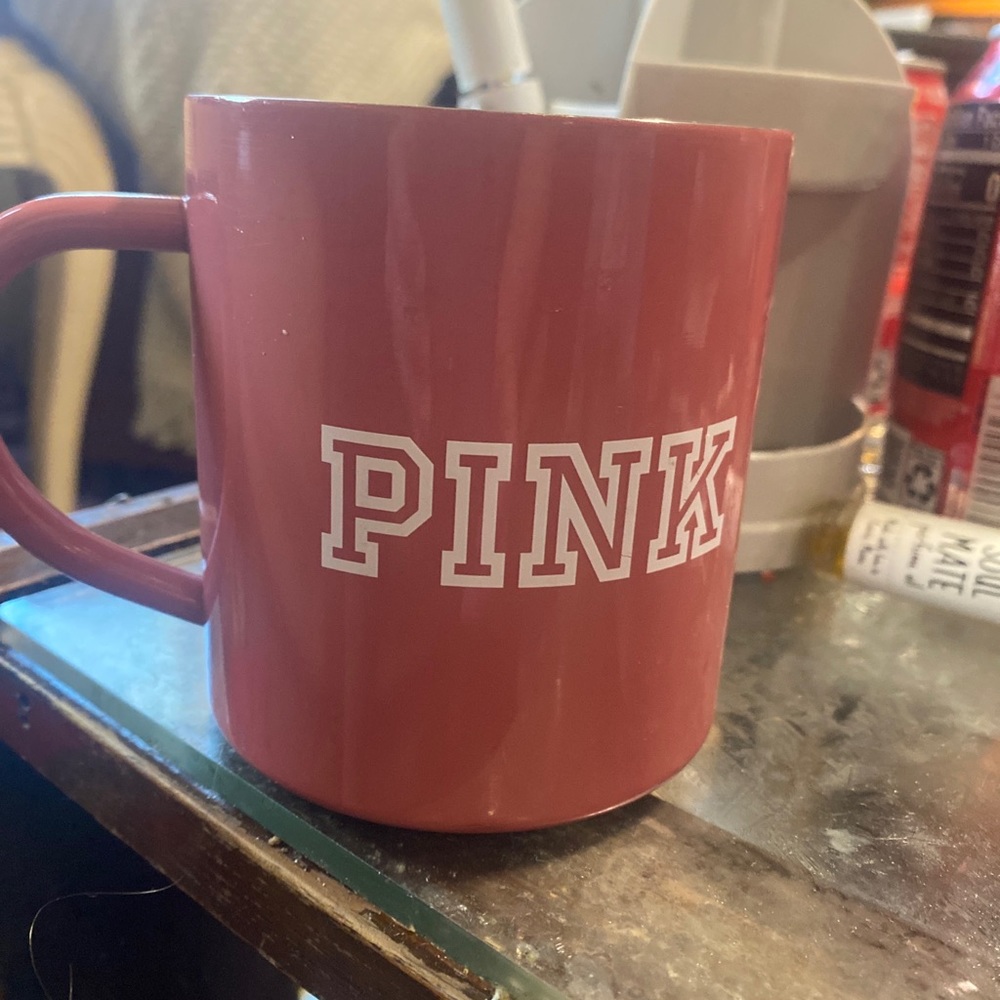 🔥Victoria's Secret PINK DOG mug limited edition. Stainless Steel 😱